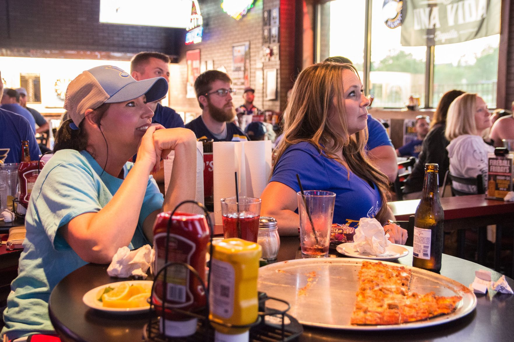 Blues Fans at Hotshots Wentzville during the Stanley Cup Final Game 1